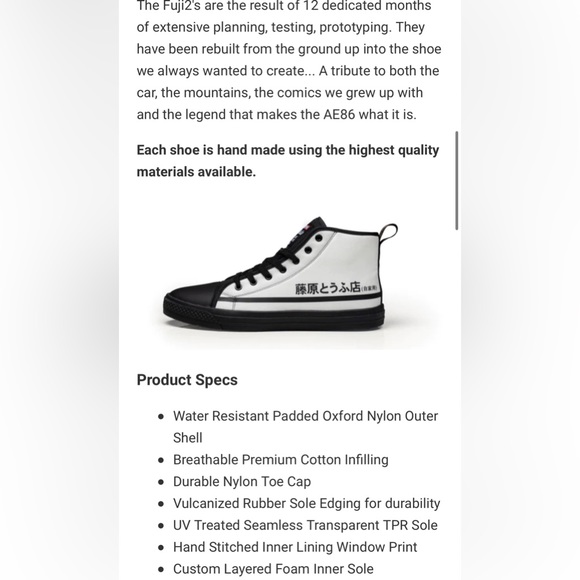 EUC HTXJPN FUJI 2 Panda High-Top HardTuned Men’s Sneakers Size 9 - Picture 12 of 15